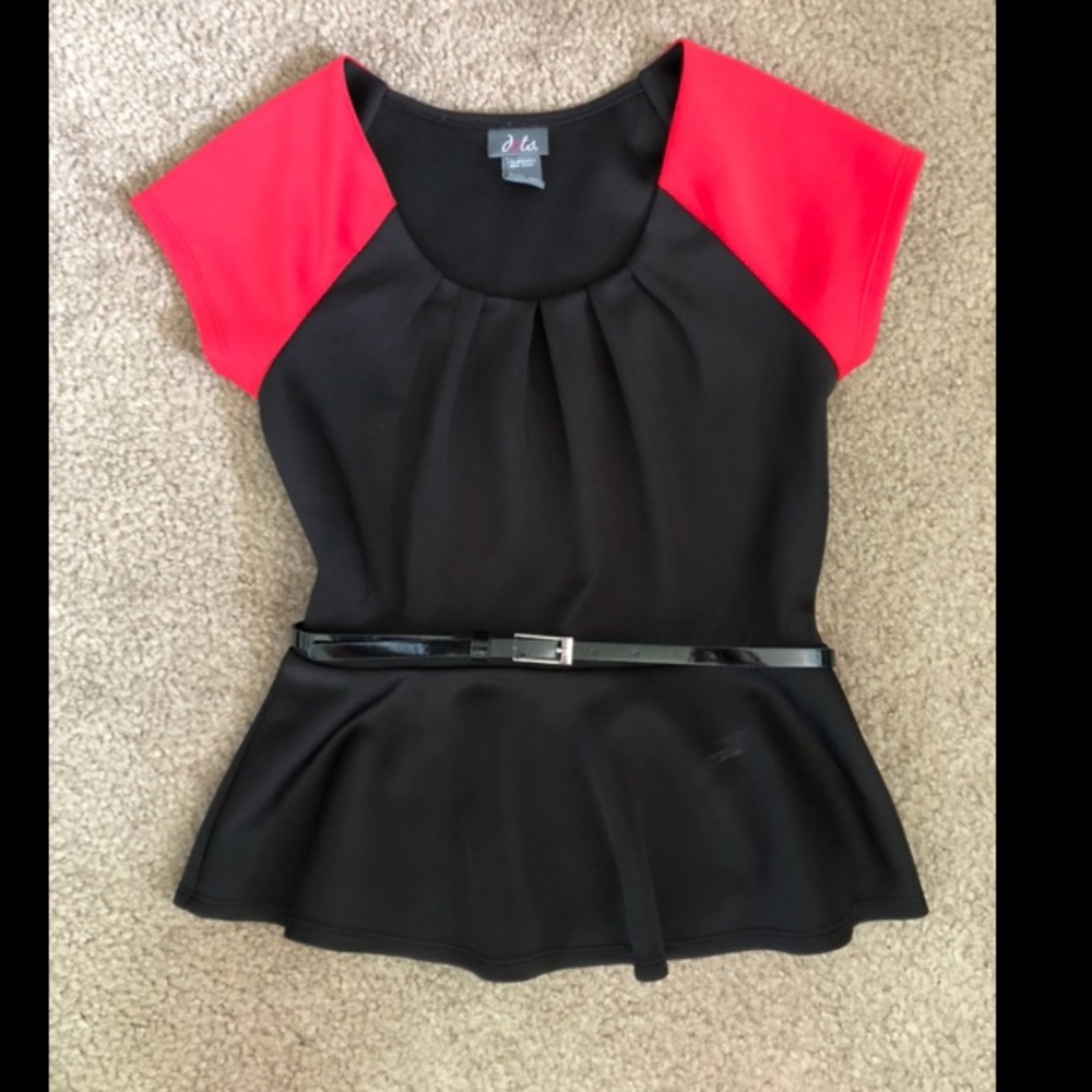 ❌ NOT FOR SALE Business Peplum Top with Belt